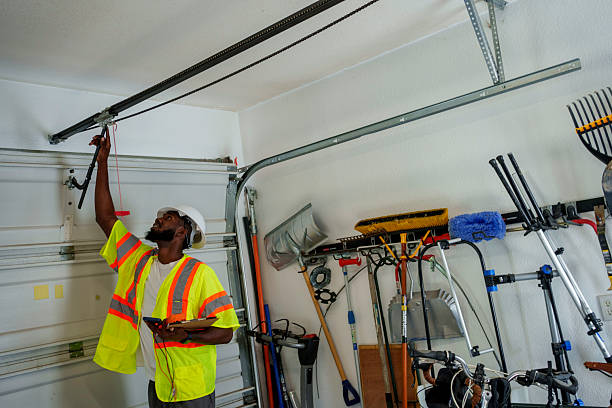 Professional Garage Door Panel Replacement technician working in Lee County County, FL